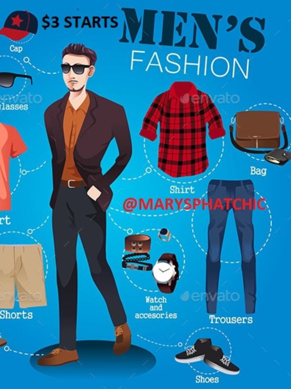 $3 MENS FASHION ALL SIZES 5/26/24 @ 3PM NM TIME ZONE